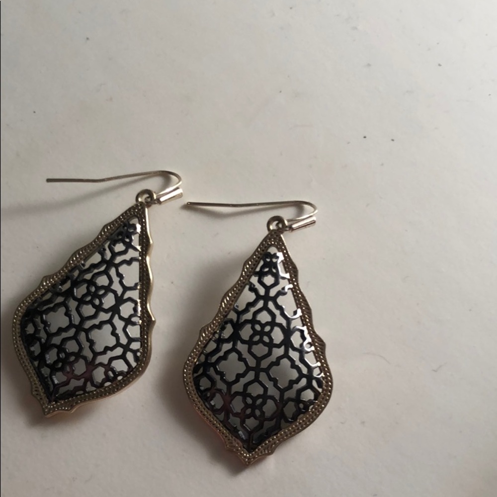 Kendra Scott Gunmetal and Gold Addie Earrings